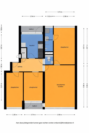 Floorplan - Deltalaan 212, 7417 VM Deventer